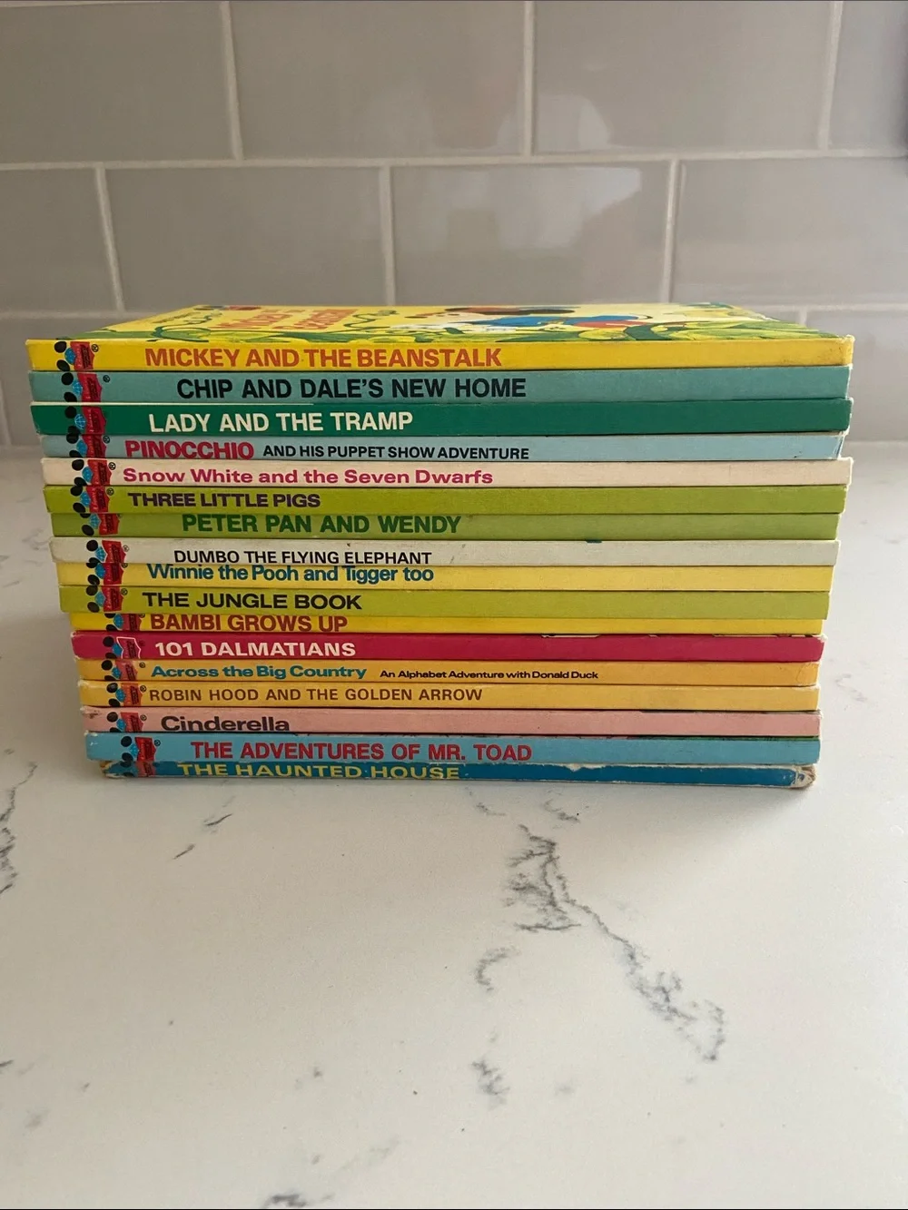 Vintage Disney Wonderful World of Reading 17 Hardcover Book Lot